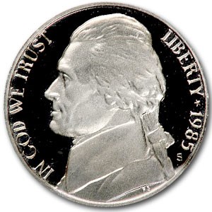 1985-S Jefferson Nickel Gem Proof 1985-S Jefferson Nickel Gem Proof